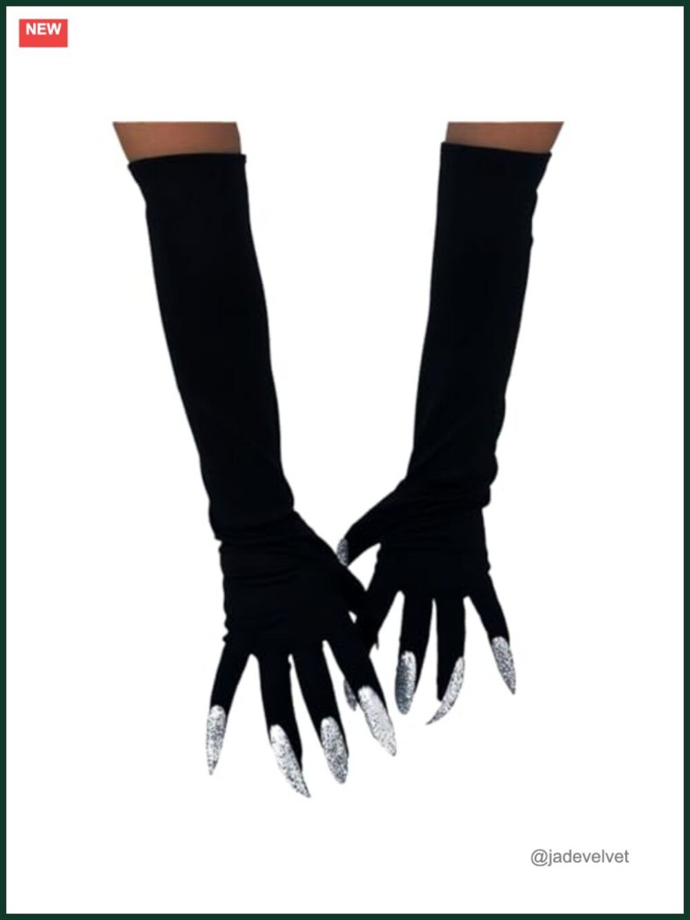Cat Claw Gloves Long Black Nails Halloween Cosplay Costume Party